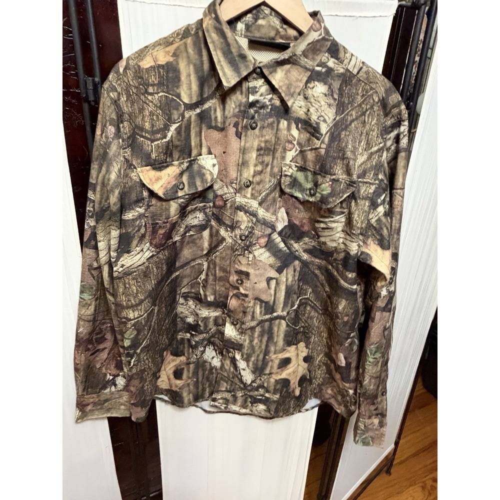 Mossy Oak Break-Up Infinity Camo Hunting Shirt Men's M Vented Button Front